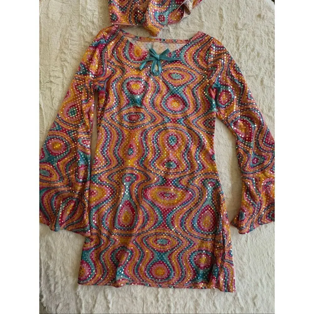 Party City Groovy Disco Diva Costume Girls Size Medium